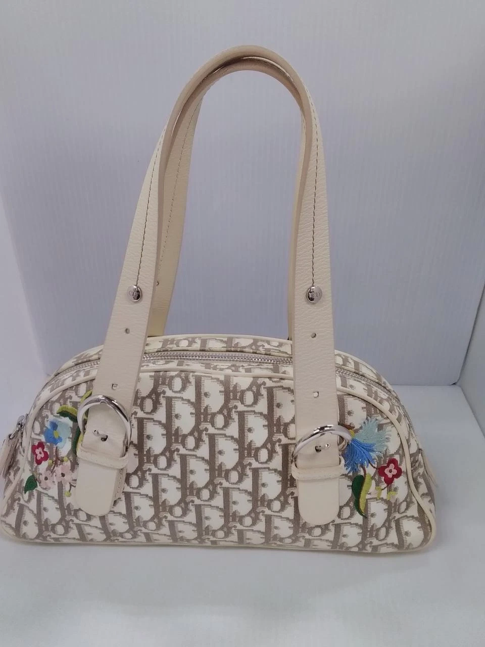 Sac à main Christian Dior mini sac Boston trotteur motif partout fleur femmes