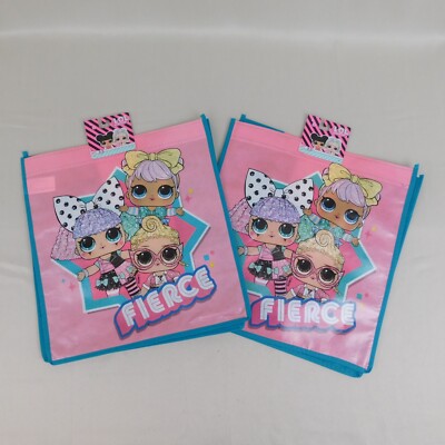 2pc LOL Doll Reusable Tote Bags Trick or Treat Goody Bags Gift Bags #3624