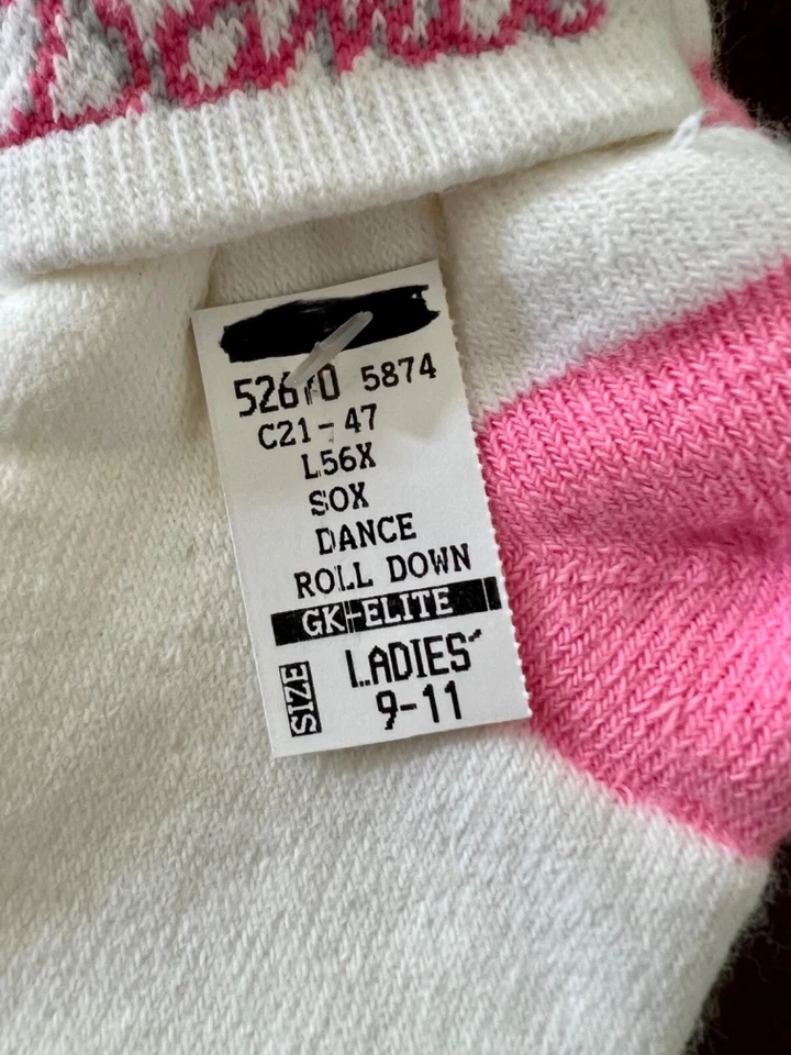 GKBAREFEET ORIGINAKS «Я 💛 2 ТАНЕЦ» ЖЕНЩИНЫ 9-11 БЕЛЫЙ РОЗОВЫЙ РУЛОН ВНИЗ SZ 9-11 - Изображение 2 из 4