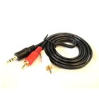 1.2m 3.5mm Stereo Jack to 2 x RCA Twin Phono Cable Lead HS Ku