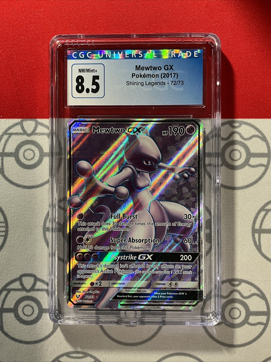 CGC 8.5 Pokemon TCG Mewtwo GX Full Art Shining Legends 72/73
