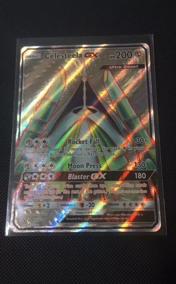 Pokemon - Celesteela GX - 144/156 - Full Art Ultra Rare - Sun & Moon: Ultra  Prism : Toys & Games 