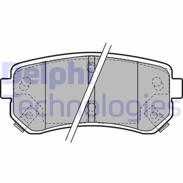 Delphi LP1952 Bremsbelagsatz, Scheibenbremse FüR Hyundai KIA-image