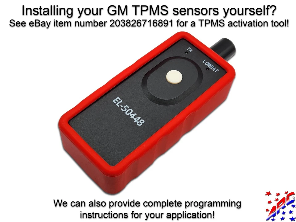 Complete Set of 4 Genuine OEM GM Snap-In TPMS Tire Pressure Sensors  13540603 4C - Image 4 of 4