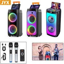 XMAS Party Karaoke Machine for Adults, JYX PA System Portable Bluetooth Singing