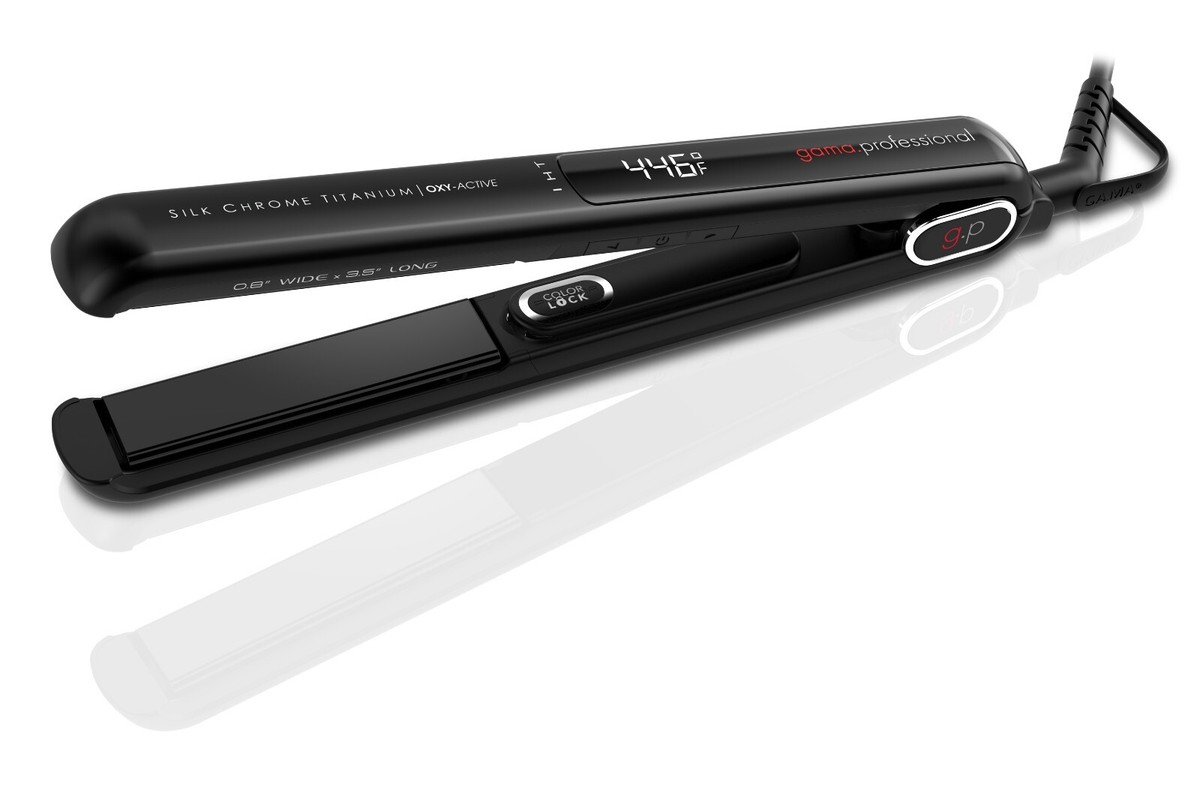GAMA Italy G-EVO Silk Chrome Titanium Inch Flat Iron