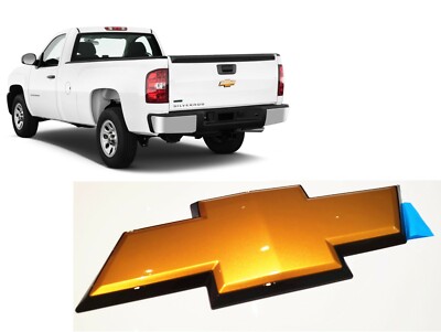 Bowtie Emblem Badge Gold Black 2007-13 Silverado Sierra Avalanche - Foto 3