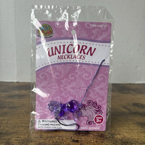 Kid Fun! Purple Children’s Plastic Unicorn Necklace Toy - Making Fun Easy! - Picture 2 of 8