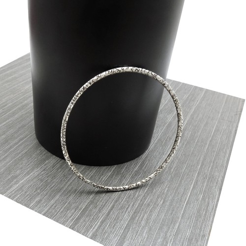 925 Sterling Silver Handcrafted Jewelry Bangle Bohemian A57