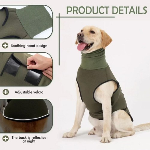 Windproof Dogs Calming Jacket Elastic Dog Thunder Vest for - Picture 4 of 9