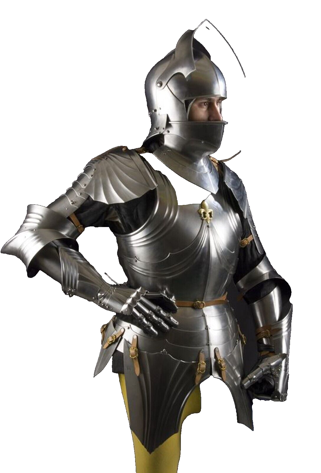 Medieval Knight Crusader Full Body Wearable Armor Suit with Helmet-image