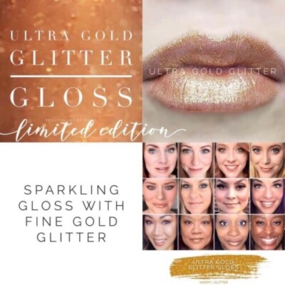 LipSense Ultra Gold Glitter Lip Gloss Moisturizing New Sealed by Senegence