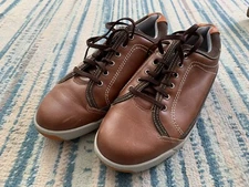 Footjoy Spikeless Golf Shoes Contour Casual Brown Leather Size 6 Wide 54222