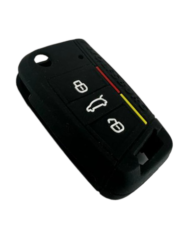 Wolfsburg Silicone Key Cover Case Fob Fit For VW Golf 7 Skoda Octavia Seat Man - 第 1/11 張圖片