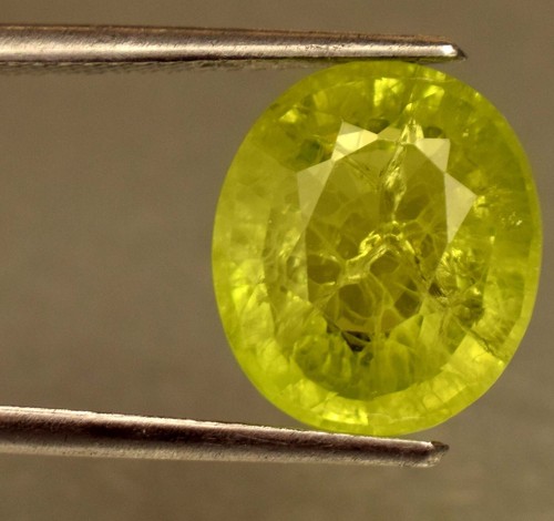 Piedra preciosa de peridoto natural de 11,60 quilates corte ovalado certificado piedra preciosa suelta para uso en anillo - Imagen 3 de 5