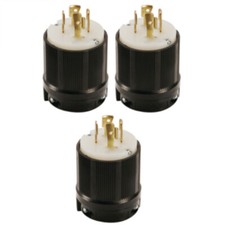 NEMA L16-20 Grounding Locking Plug, 20A 480V AC, 3 Pole 4 Wire, cUL Listed