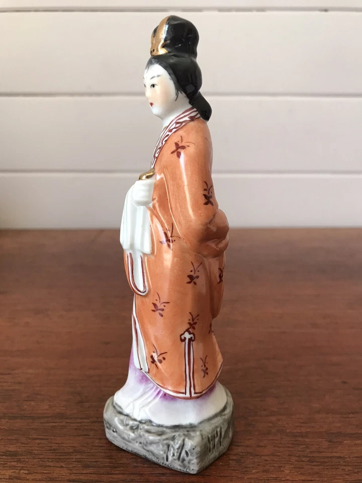 Vintage Chinese Porcelain Female Figurine Stamped To Base - image 2 of 4