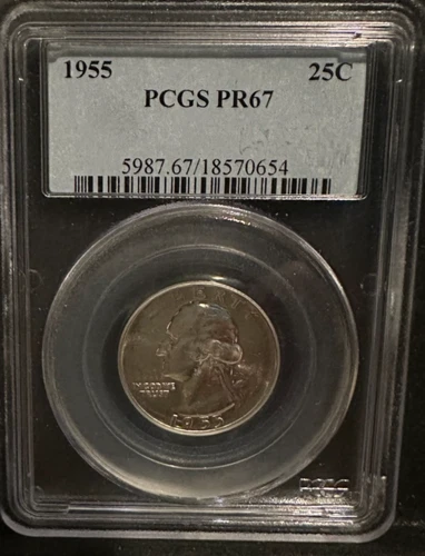 1955  PCGS PR67 WASHINGTON QUARTER