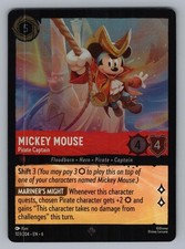 MICKEY MOUSE - PIRATE CAPTAIN 103/204 SR LORCANA COLD FOIL NM 6 KONI