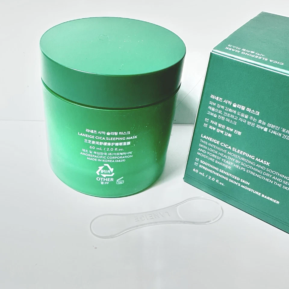 Máscara para dormir Laneige Cica tamaño completo 2,0 fl oz/60 ml nueva con etiquetas nueva en caja nueva bañera sellada Foto 4 de 4