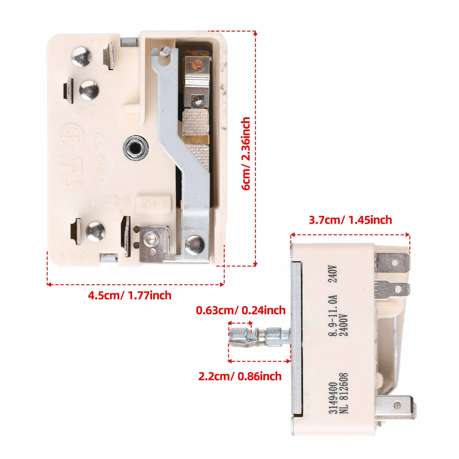 For Whirlpool WP3149400 3148954 AP3095444 PS11740785 Range Infinite switch image 2