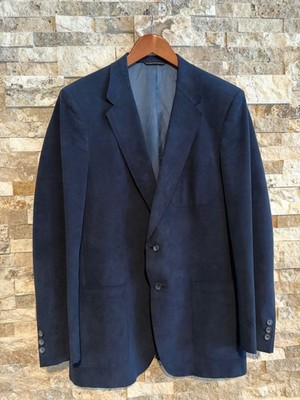 Vtg 60s Colberts Harry Holland Cashmere Blend Navy Blazer Patch Pocket Mens 42L