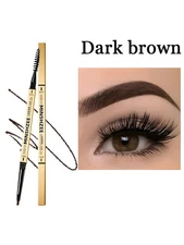 Waterproof Matte Eyebrow Pen Makeup Double Head Lasting Brown Non-Smudged Eye Br