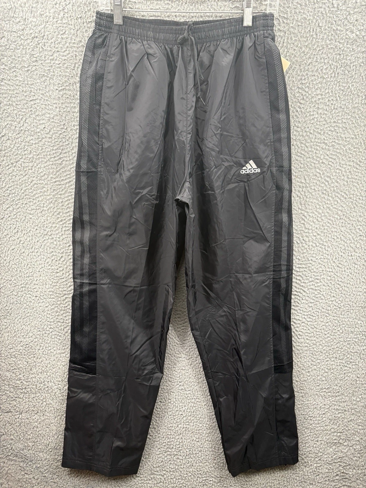 Vintage 90s Adidas Pants Large Nylon Activewear Running Windbreaker Track Pant