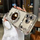 For iPhone 17 Pro Max Air 16 15 14 13 12 11 Rhinestone electroplated Phone Case