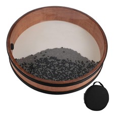 BGMUSER Ocean Drum 12 pulgadas con cabezal de tambor de piel de cabra, cuentas de onda de plástico de acero, bolsa,...