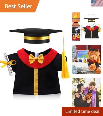 Graduation Teddy Bear Outfit Set with Cap & Gown for 14-18'' Plush Characters