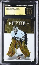 CGC Graded PRISTINE 10 2003-04 Topps Pristine 104 Marc-Andre Fleury  ID: 1922379