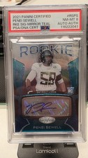 2021 Panini Certified - Rookie Signatures Penei Sewell #RS-PS Mirror teal /15