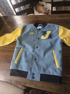 adidas Jamaica Football Federation Varsity Jacket Green Yellow Mens XS NWT 