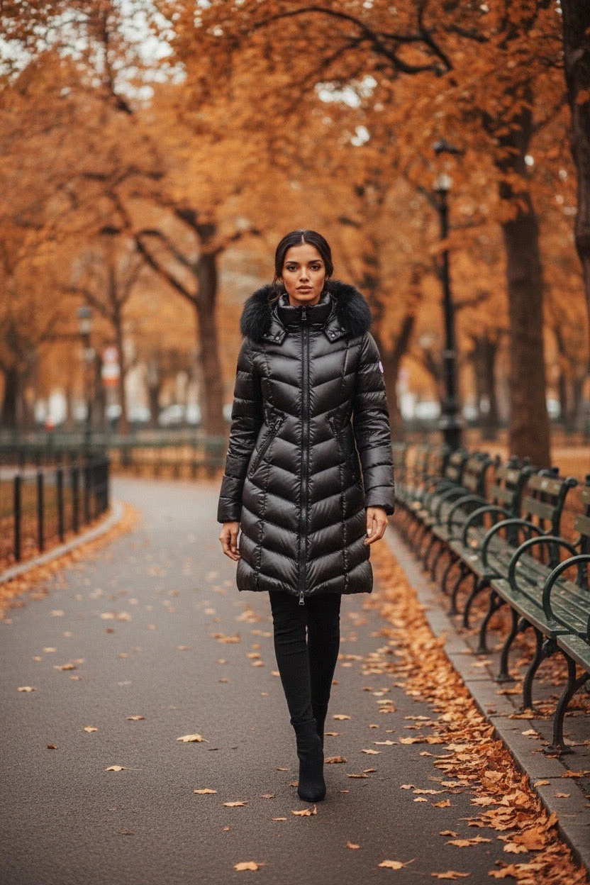 Moncler — Moncler Fulmarus Down Coat With Faux Fur Nude. Koll. 1 mint condition size 34/36