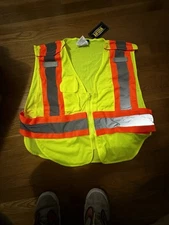 4 Pockets Yellow Mesh High Visibility Safety Vest, ANSI/ ISEA 107-2010 #806-LM
