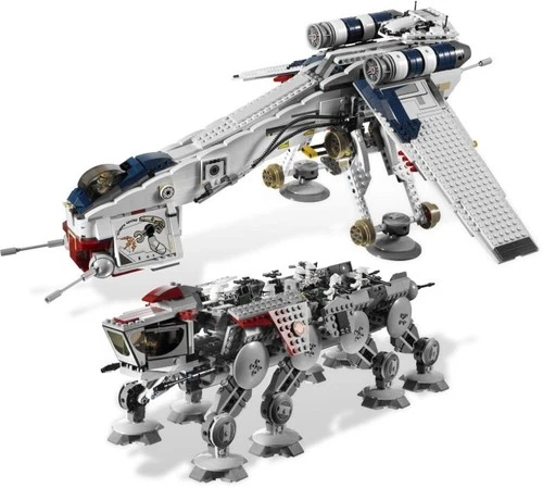 NEW Custom for Lego Star Wars Republic Dropship with AT-OT 100% MOC Set 10195