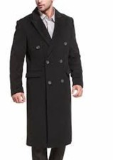 Jones New York Wool  Cashmere Men's Overcoat Charcoal Gray Double Breasted