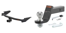 CURT Trailer Hitch Tow Kit w/ 2in Receiver, Ball Mount, Lock, Pin & Clip #13309