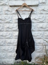 Vintage Goth Dress Women s Medium Black Goth Witch Bondage Harness Double Zero