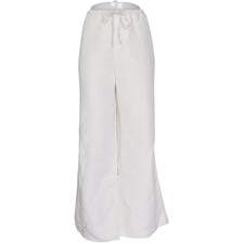 H&M, Hose, Größe: XL, Beige, Leinen/Polyester/Viskose, Einfarbig, Damen #ega