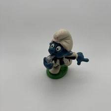 Smurfs 20191 Brainy Smurf Referee Football Ref Figure Vintage Toy PVC Figurine