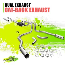 Dual Side/Rear Exit Cat Back Exhaust System for F-150 Mark LT 4.6L 5.4L 04-08