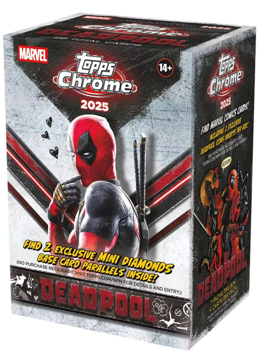 2025 TOPPS MARVEL CHROME DEADPOOL WOLVERINE BLASTER BOX FACTORY