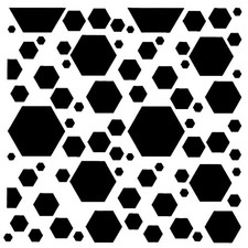 Really Great Stencils, Hexagon Jumble, 5.5 x 5.5", Background, Honeycomb, Bees