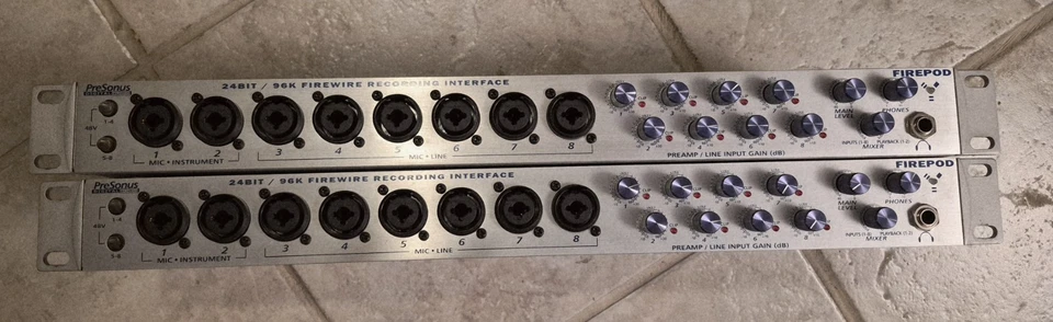 Twin 8-channel PreSonus Firepod FireWire Audio Interfaces with cable and p/s - Image 2 of 4