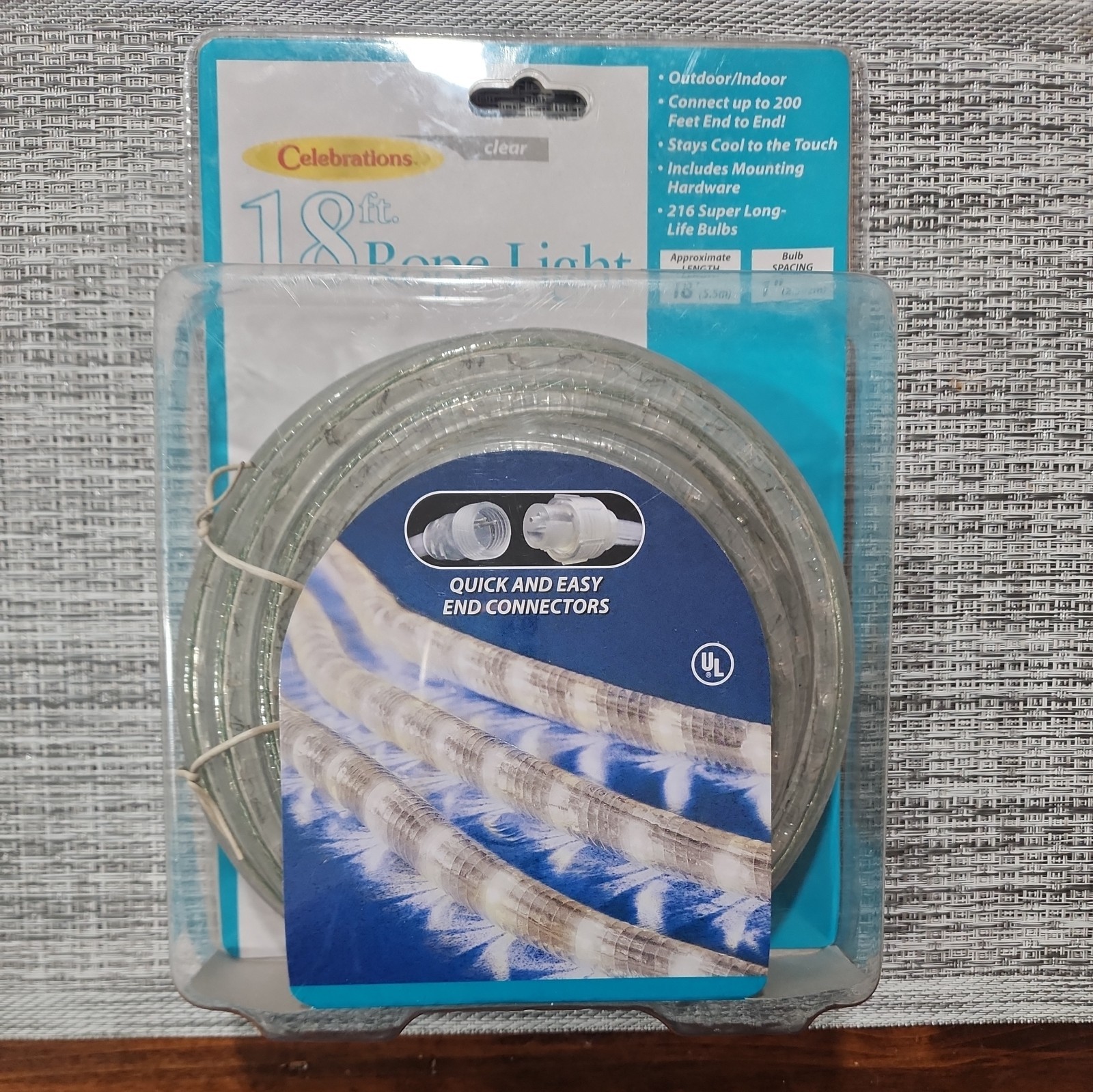 Sign Rope Lighting Celebrations 18 FT Rope Light Outdoor/Indoor New In Vintage Packaging ...