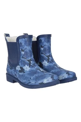 Mountain Warehouse Womens Winter Ankle Printed Rubber Wellies Fur Lined Boots