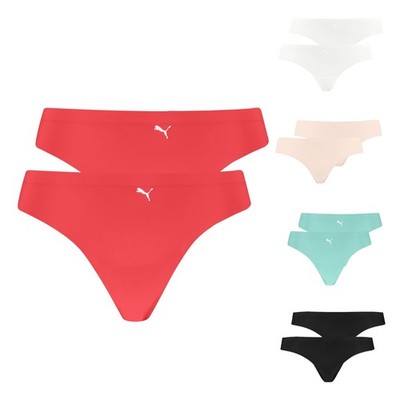 PUMA Damen 2er 4er Pack  Seamless Strings Microfiber Slips