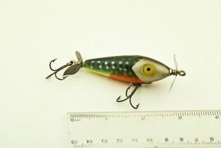 Vintage South Bend Spin I Diddee Minnow Antique Fishing Lure Spotted Ape JT7